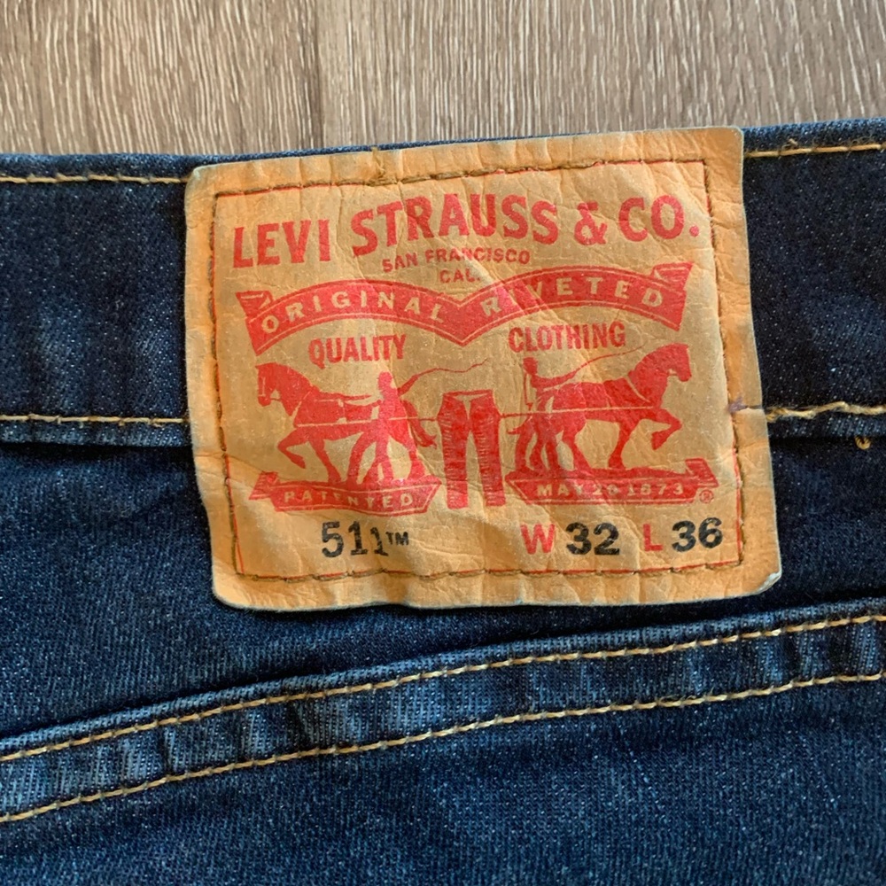 Vintage blue Levi’s.